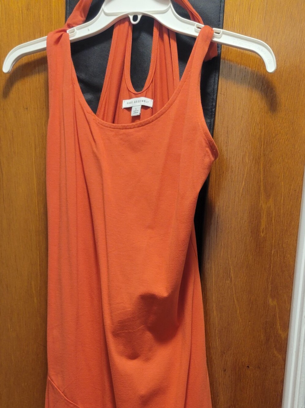 Simple Sleeveless Sun Dress in Bright Orange